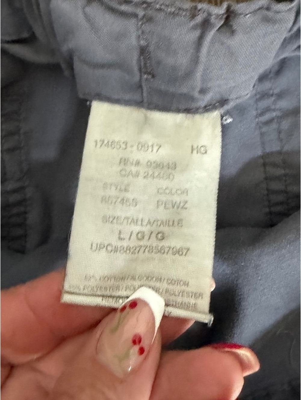 Dickies Gray Cargo scrub Pants with Elastic Waist and Drawstring, Size Large - Picture 2 of 10
